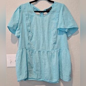 Lane Bryant Linen Top - 22